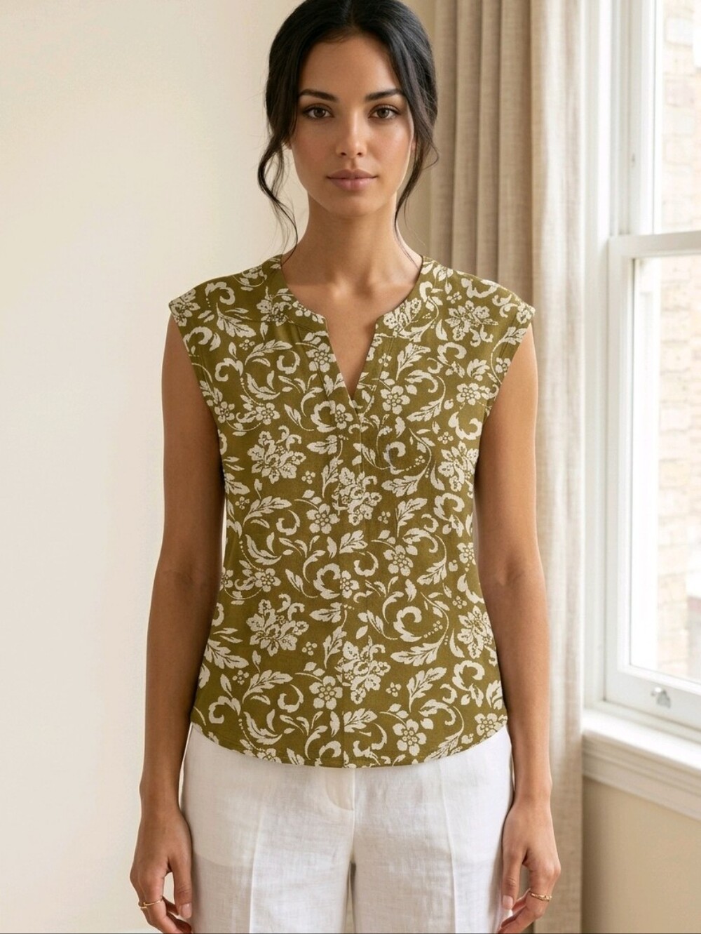 Ann Taylor Factory Floral Patterned Sz S